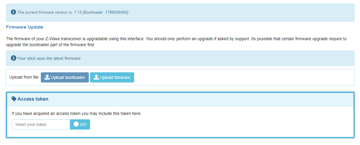 This is how the Firmware section looks.. (I did previously update the firmware using this section..)